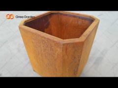 Outdoor Garden Landscape Corten Steel Planter Box Rustic Weathering Resistant