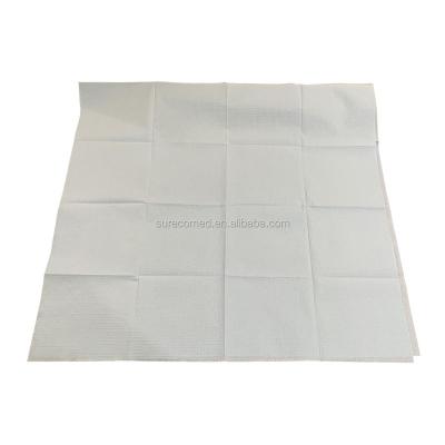 China Custom Waterproof PE Absorbent + Raincoat And Disposable Cloth Medical Bed Sheet for sale