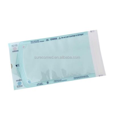 China Disposable Package Self Seal Medical 135x260mm Self Seal Sterilize Pouches With Chemical Indicators for sale