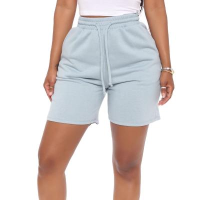 China 2022 Custom Logo Anti-wrinkle High Waist Elastic Cotton Summer Shorts Women Lounge Wear Fashion Casual Shorts For Women for sale