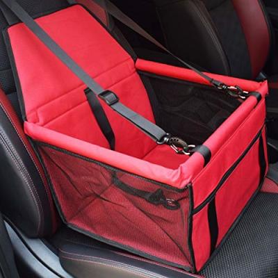 China Red PVC Tube Pet Car Booster Seat 42cm Dog Car Carry Box for sale