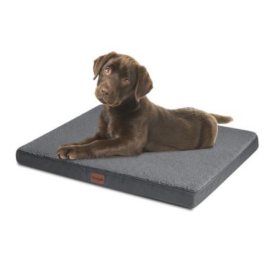 China 21.5cm Memory Foam Dog Crate Pad Antimicrobial TPU Waterproof for sale