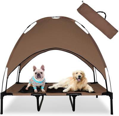 China Camping ao ar livre com cobertura de dossel móvel e bolsa de transporte Berço para cães e cama para animais de estimação à venda