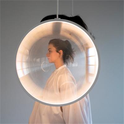 China Nordic Style Glass Pendant Light Dimmable 6 Lights Magic Mirror Chandelier for sale