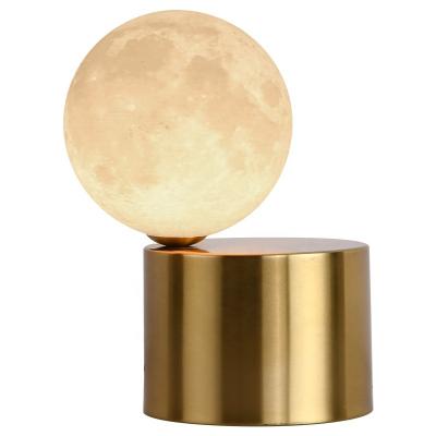 China Eco-friendly G9 Shade Light Moon Light New Arrival 3D Ball PLA Bedside Interior Touch Table Lamp for sale