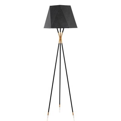 China Wholesale Classic Stretch Fabric Shade Factory Arm Arc Floor Lamp Mooielight Black Geometric Floor Lamp for sale