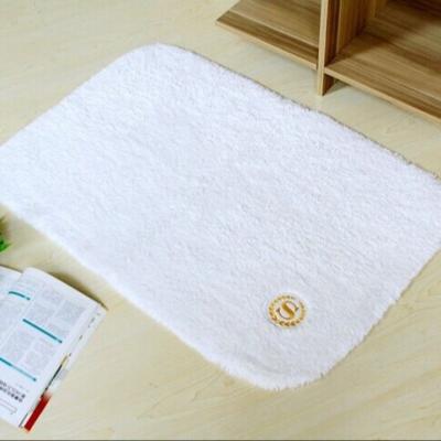 China 100% Cotton Hotel Bathroom Washable Non-slip Bathtub Mat Cover Quick Absorbent Shower Mat for sale