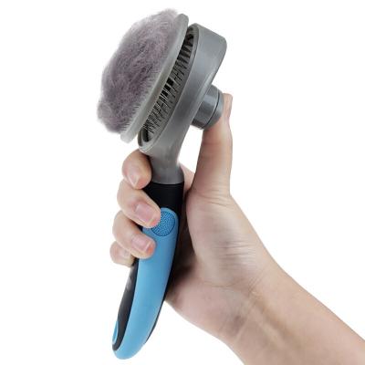 China LIHONG Pet Grooming Brush Self Cleaning Comb Viable Hair Pet Cat Slicker Brush Remove Dog Dog Automatically for sale