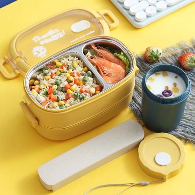 China Freshness Preservation LIHONG Stainless Steel Lunch Container Bento Box For Kids Eco Friendly Lunch Box With Cup for sale