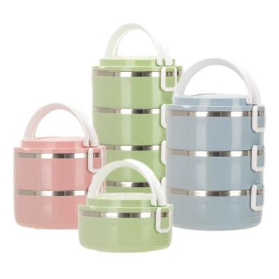 China Freshness Preservation LIHONG Bento Lunch Box Stainless Steel Keep Warm Stackable Bento Lunch Box With Thermal Food Storage Container 4 - Layer for sale