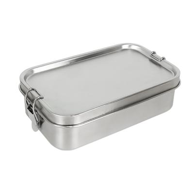 China Freshness Preservation LIHONG Stainless Steel Bento Box Two Compartment Food Container High Quality Customized Logo Accept Lunch Box for sale