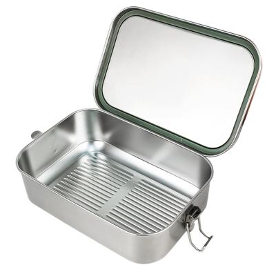 China Freshness Preservation LIHONG 304 Stainless Steel Bento Lunch Box Food Container Easy Clean Food Grade Bento Box With Lock for sale