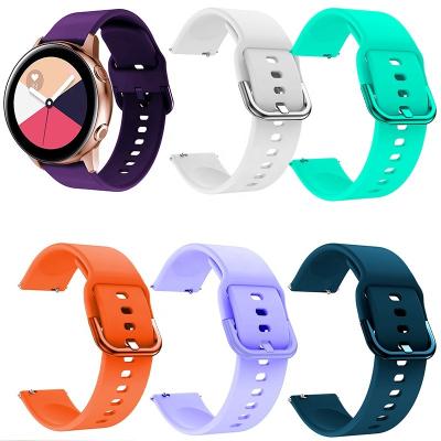 China Sport Silicone 20mm Smart Sport Wrist Watch Bands Strap For Samsung Galaxy Watch 2 40/44mm/3 41mm Active Wristband Smartwatch for sale