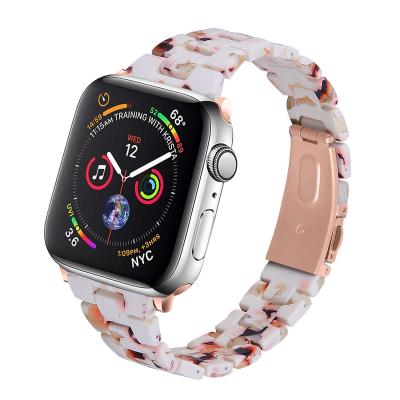 China Fashionable Hot Selling Slim Resin Curve Resin Product Wrist Band Shockproof Sturdy Strap For Apple Watch for sale