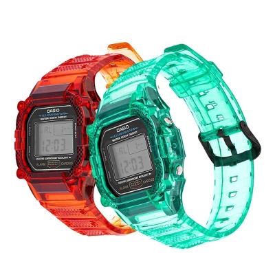 China Fashion Rainbow Unspecific Watch Band For Gshock Watches DW5600 GW5610 Transparent TPU Sports Strap Protector Watch Accessories for sale