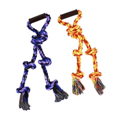 China Viable Wholesale Custom Aggressive Large Dog Knot Rope Ball Chew Cotton Toy for sale