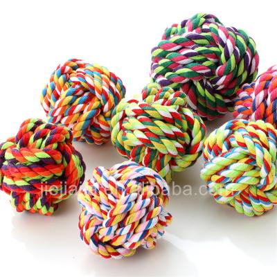 China Multicolor Cotton Chew Rope Pet Toy Ball Eco - Friendly Sustainable for sale