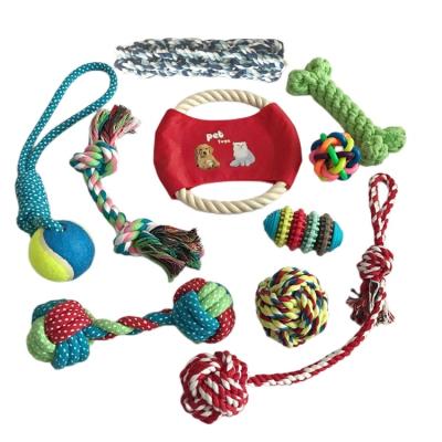 China Sustainable Dog Rope Toys Set Pet Teether Chew Rope Toy for sale