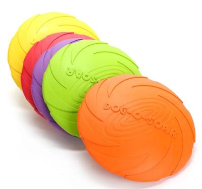 China Sustainable Soft Rubber Insect Durable Indestructible Dog Toys Flying Discs for sale