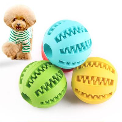 China Viable Pet Toy Rubber Ball Chew Toys Tooth Cleaning Leak Food Dog Toys for sale