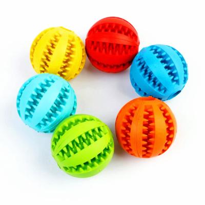 China Viable Pet Toy Rubber Ball Chew Toys Tooth Cleaning Leak Food Dog Toys for sale