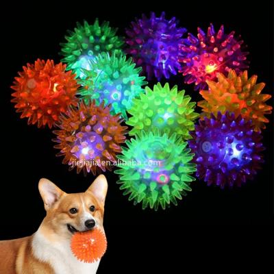 China Flashing Viable Spike Ball Pet Toy from Toy Cats And Dogs Squeaky Bouncy Ball Random Color for sale