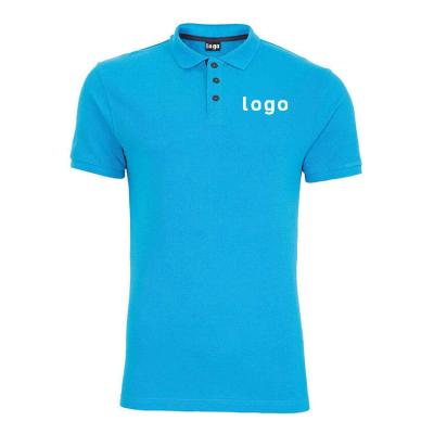 China Anti-Wrinkle Solid Color High Quality Gym Polyester Blue Thin Casual Quick Dry Men's Golf Polo T-shirts Men's T-shirts for sale