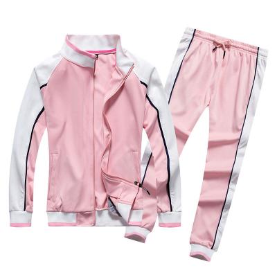 China QUICK DRY Custom Soft Coat Zipper Joggers Girl Fashion Casual Suits Running Women Sport Sets Sweatshirts for sale