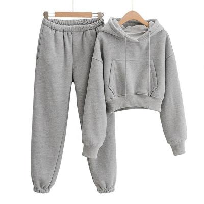 China QUICK DRY High Quality Casual Running Women's Long Sleeve Tennis Hoodies Long Sleeve Hoodie Sweatpants Set for sale