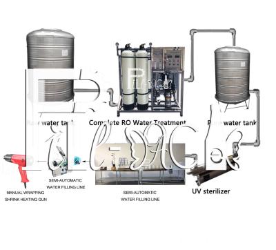 중국 0- 2L Semi-automatic Pure Drinking PET Bottle Washing Filling Capping Equipment Plant Water Filling Machine Line 판매용