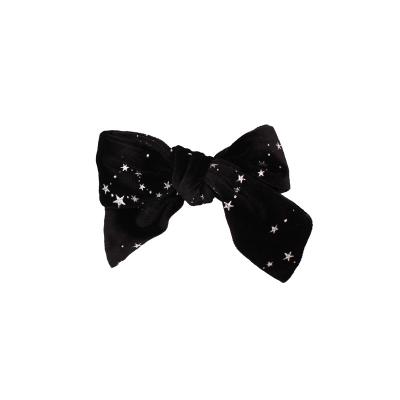 China Fashion Bling Star Velvet Bow Hairpin Hair Clip Accessories Bows For Girls Hair Girls Hairpin Hair Accessories for sale