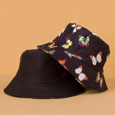 China Custom Wholesale Casual Men And Women Double Sides Reversible Dual Bucket Hats for sale