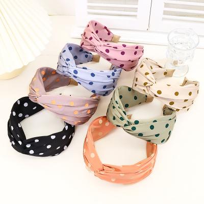 China Fashion New Korean Hair Band Simple Fabric Edge Hair Designer Knotted Headbands And Wide Cowls Headband Women for sale