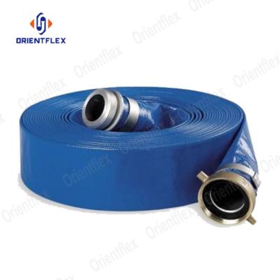 China Water Pump 4 Inch Dewatering Layflat Water Pump Use Blue Flexible Hose Assembly Best Price Dewatering for sale