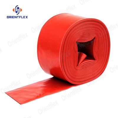 China Water Pump PVC Layflat Hose Flexible Blue Color Agriculture Pump Industry Farm Irrigation Hose 350MM For Water Discharge Factory Sale for sale