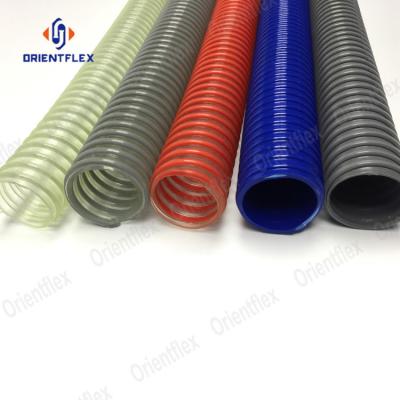 China Conveying various powdery particles and liquids large diameter PVC flexible heavy duty accordion corrugated suction delivery intake hose for waste pump for sale