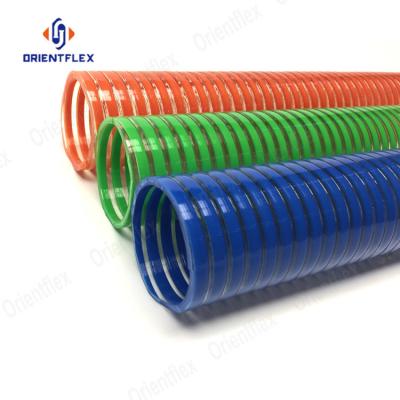 China Conveying Various Powdery Particles And Liquids Discharge Hose Water Pump Flexible PVC Corrugated Reinforced Suction Hose for sale