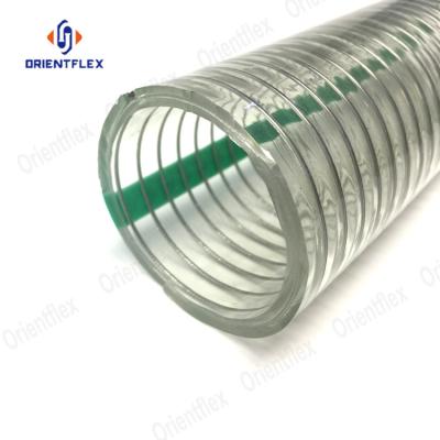 China Suction and Discharge Water Clear PVC Steel Wire Spiral Reinforced Flexible Hose with Reinforced Wire for sale