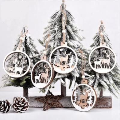 China Wooden Christmas Gift Christmas Tree/Snow Man/Deer Hanging Decoration for sale