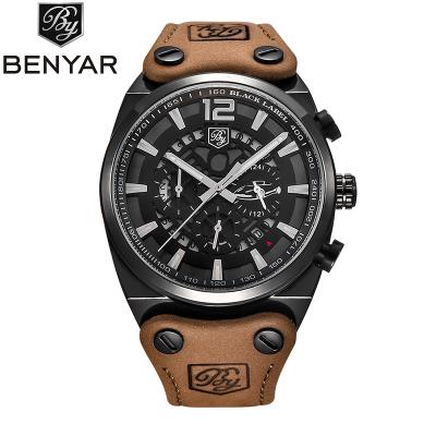 China BENYAR 5112 Automatic Date Mark Custom Logo Watches Men Fashion Waterproof Military Quartz Chronograph Mark Watches Men Luxury for sale