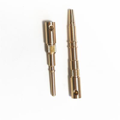 China Motorcycle Auto / Electronic Connector / Aerospace / Industrial / RF / Turned Copper Contact Pin Small Terminal Metal Turned Brass Parts for sale