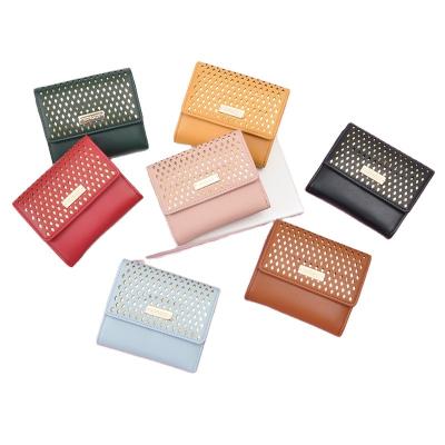 China No Latest Design Women Wallet 2022 Trifold Fashion Women Wallet Vegan Leather Female Purse Clutch for sale