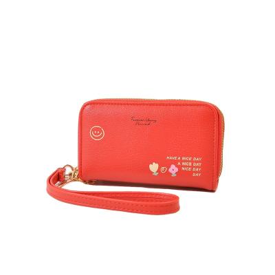 China Pierre Loues Women Fashion Wallet Multi-Function Wristlet Bag For Female Cute Multi Bag Double Compartment Style High Quality Pu Pull Female for sale