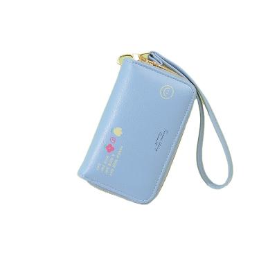 China Multifunctional Hot Selling Women's Leather Female Wallet Lady Bag Mobile Phone Travel Women Solid Color PU Wallets and Purses Long for sale