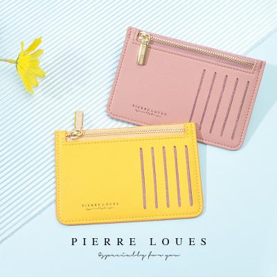 China Hot Selling Pierre Loues PU Female Clutch Wallet Simple Custom Long Zipper Wallet For Ladies Fashion Mobile Phone Hand Purse Women Wallet for sale