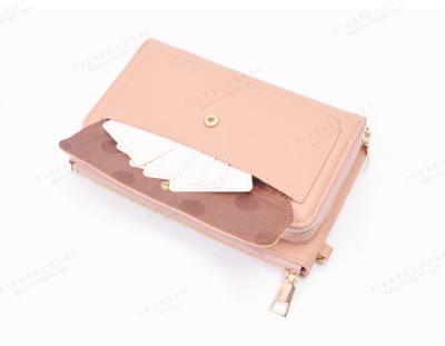 China 2022 new high quality women pinch touch screen bag phone wallets for women minimalist PU wallet female fashionable coin leather purse for sale