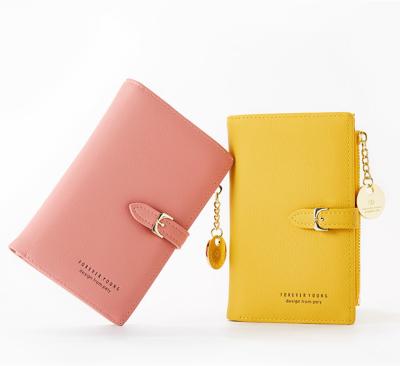 China Best Selling Pierre Loues Shorts 2019 Simple PU Leather Lady Slim Wallet Bulk Purse for sale