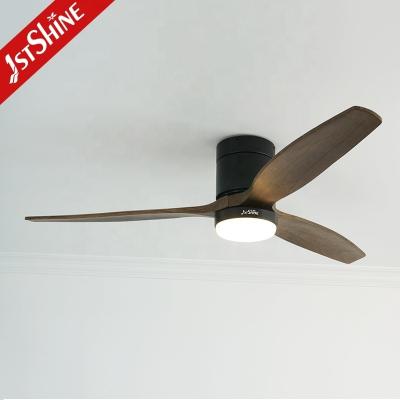 China Modern Design Home Office 52 Inch Wooden Blades Dimmable LED Ceiling Fan with Remote for sale