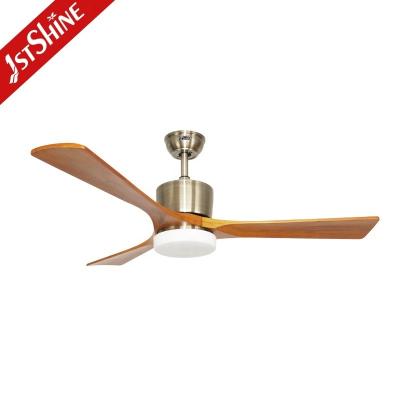 China 52 Inches Solid Wooden Ceiling Fan with Light and Smart Remote Smart Lighting Solutions for sale