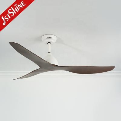 China 52 Inches Brown ABS Blades Energy Saving DC Ceiling Fan with Light NO Private Mold for sale